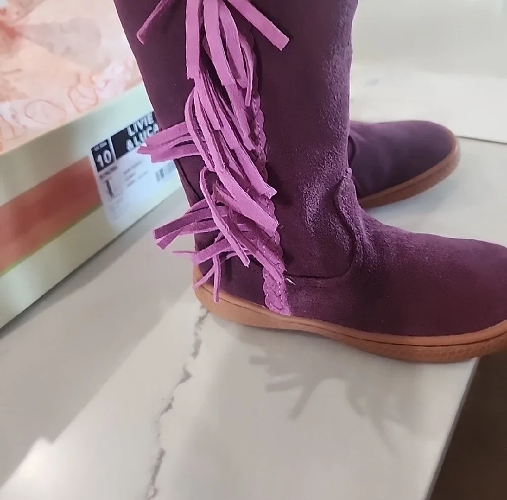 Purple Suede Livie And Luca Matilad Jane Girls Boots Size 10